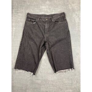 Men's Black Denim Cut-Off Shorts - Classic Casual